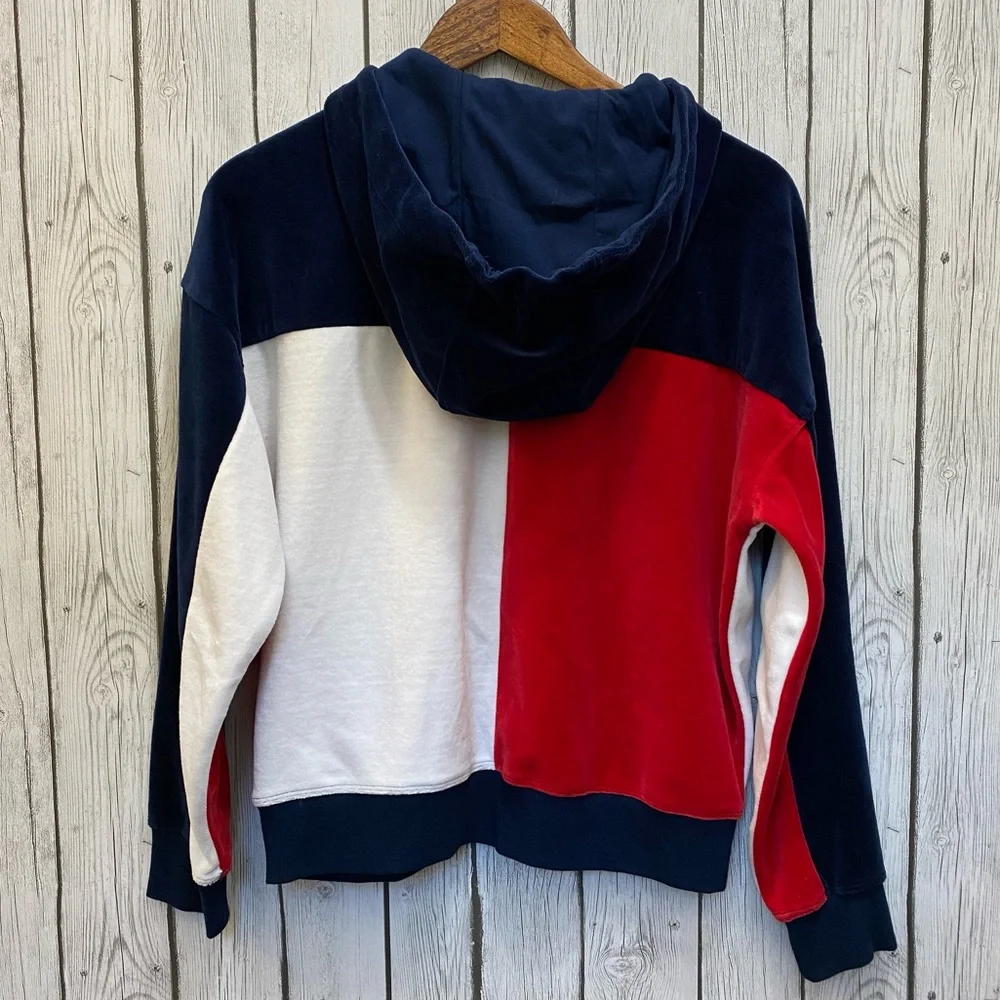 Tommy Hilfiger Sport Sweatshirt Hooded Zip Up Women’s Size Medium - Picture 3 of 11